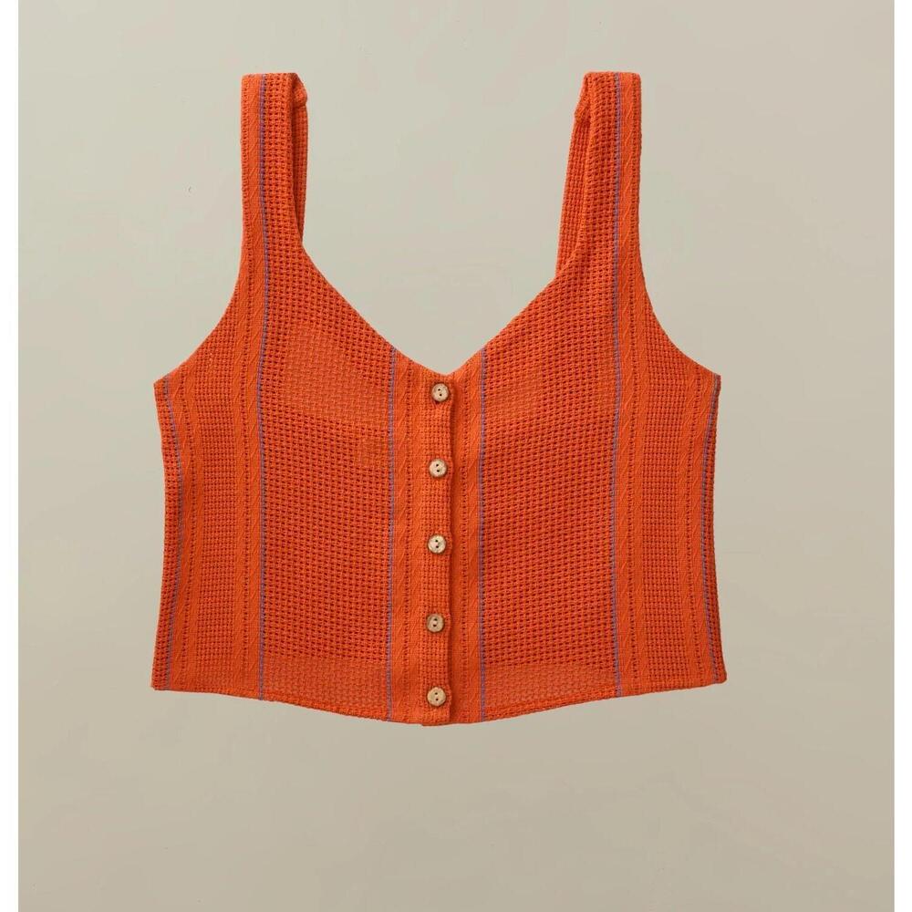 NEW ROAD TO NOWHERE women's sofia tank top in tomato stripe